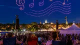 Three Rivers swaps fireworks for 100-drone light show at Montague festival