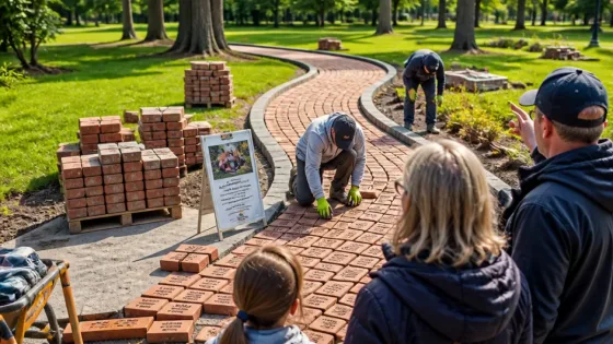Milton: Installation begins on new memorial walkway in Delaware town as alternative to tree dedications