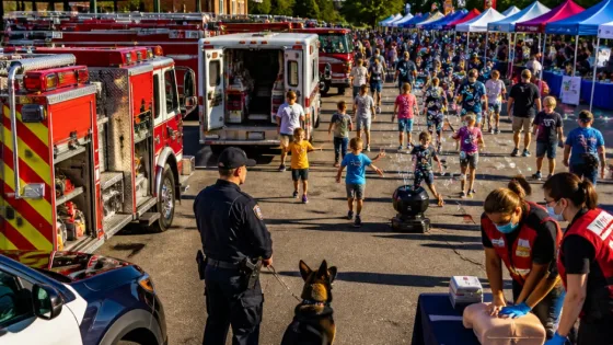 Woodstock-area families join first responders at National Night Out festival