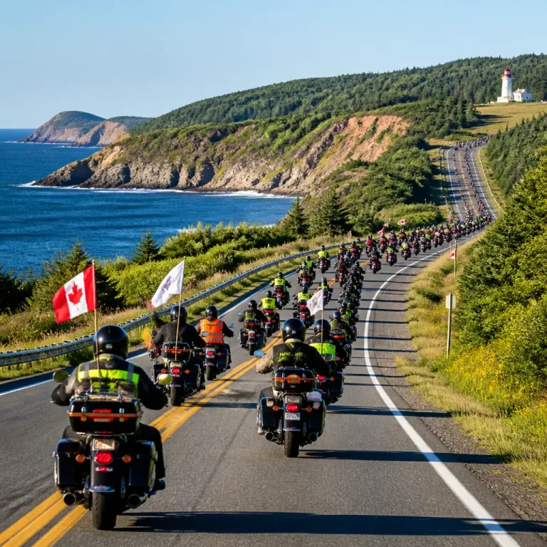 More than 100 bikers bring Rolling Barrage cross‑Canada ride to Cape Breton for veteran, first‑responder mental health
