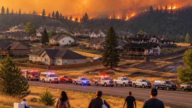Clinton largely intact after fierce wildfire; some structures lost as evacuations expand