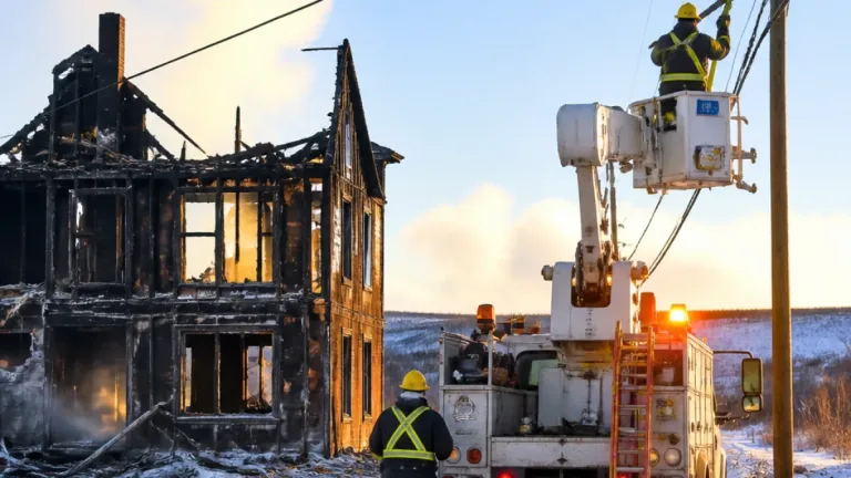 House destroyed in Fort Good Hope as sudden cold snap brings snow and power outages