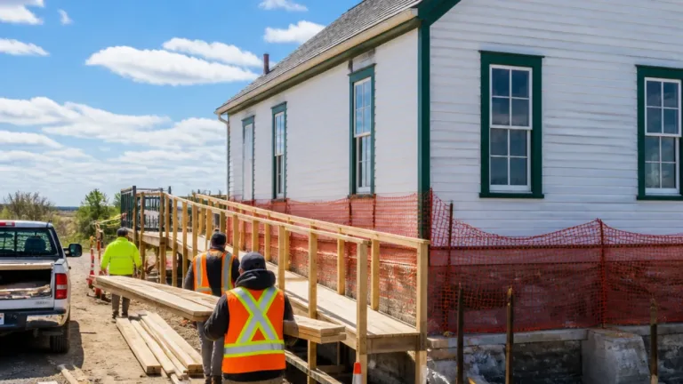 Jasper Cultural and Historical Centre begins accessibility upgrades with new deck and ramp
