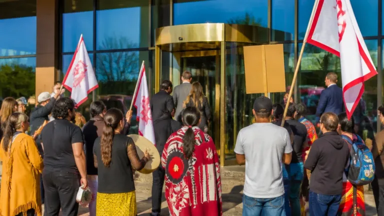 Mi’kmaw land protectors confront premier in Truro, say consultation on resource projects is lacking