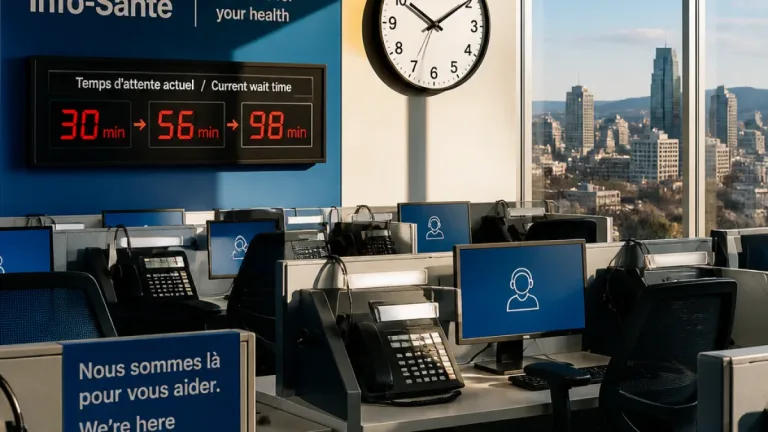 Quebec callers face sharply longer waits for Info‑Santé 811 as staffing strains mount