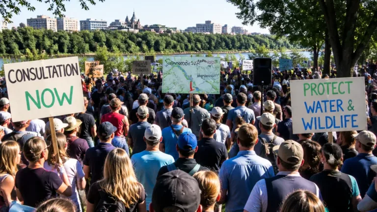 Saskatoon residents rally against Regina-area AI data centre, cite consultation and environmental worries