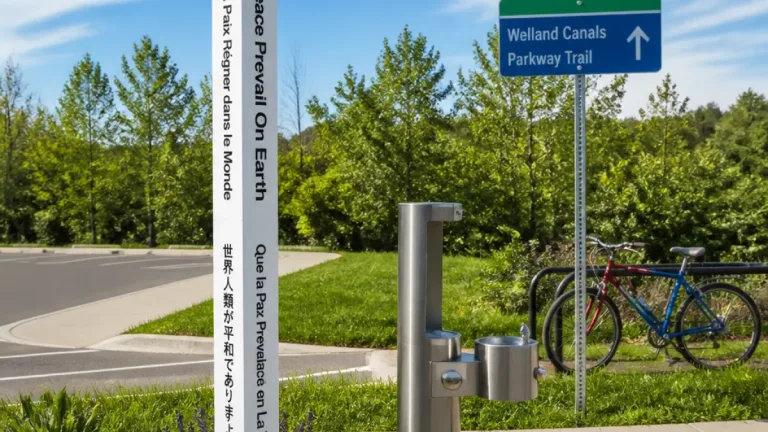 St. Catharines park gets Peace Pole and water refill station through Rotary partnership