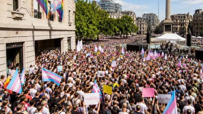 Tens of thousands join London Trans+ Pride as new guidance fuels politically charged march